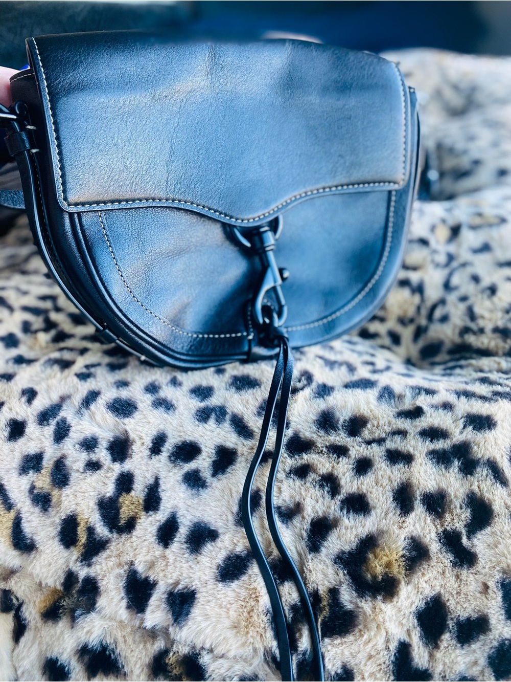 Rebecca Minkoff Black Saddle Crossbody Bag
